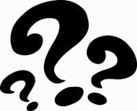 A group of question marks sitting on top of a white background.